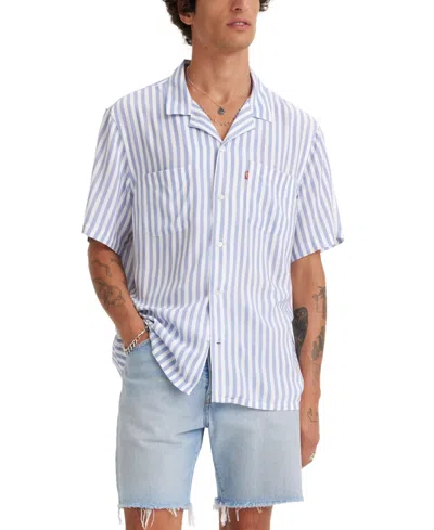 Levi's Men's Relaxed-fit Camp Collar Shirt In Ilya Strip