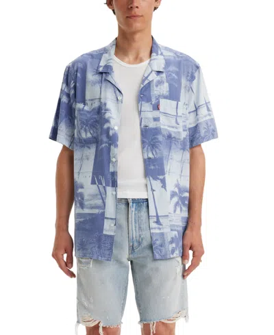 Levi's Men's Relaxed-fit Camp Collar Shirt In Palms On F