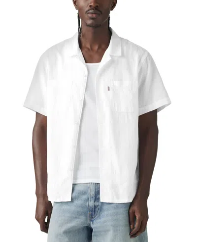 Levi's Men's Relaxed-fit Camp Collar Shirt In White