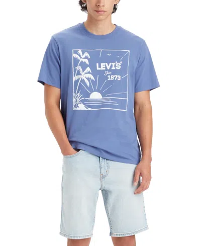 Levi's Men's Relaxed-fit Floral Logo T-shirt In Levis Palm