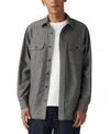 Levi's Men's Relaxed Fit Long Sleeve Button Front Worker Shirt In Phillips Blk Chambrat