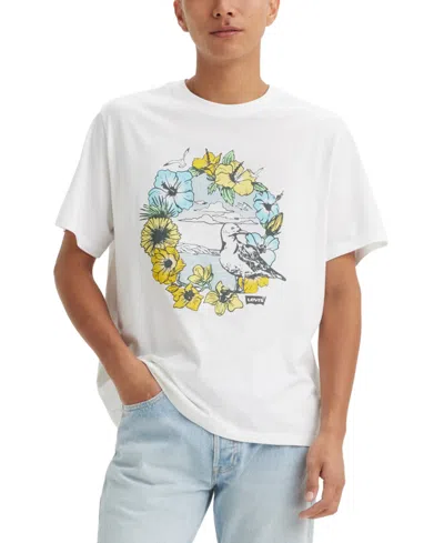 Levi's Men's Relaxed-fit Seagull Graphic T-shirt In Brin Gull