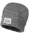 Levi's Men's Ribbed Logo Beanie In Marl Grey
