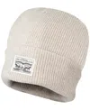 Levi's Men's Ribbed Logo Beanie In Marl Khaki