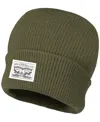 Levi's Men's Ribbed Logo Beanie In Olive