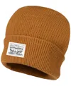 Levi's Men's Ribbed Logo Beanie In Tan