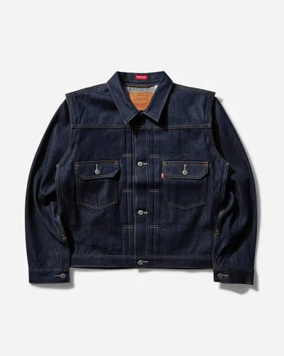 Levi's Men S Undercover Pinnacle Type Ii Trucker Jacket Indigo Selvedge In Blue
