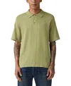 Levi's Men's Short Sleeve Textured Polo Sweater In Green