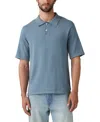 Levi's Men's Short Sleeve Textured Polo Sweater In Blue