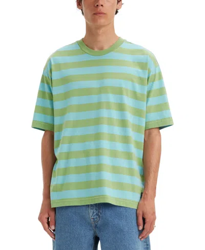 Levi's Striped Cotton Blend T-shirt In Thinking A