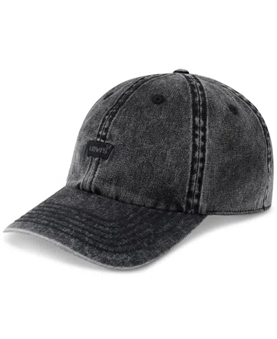 LEVI'S MEN'S SNOW WASHED BATWING LOGO BASEBALL HAT