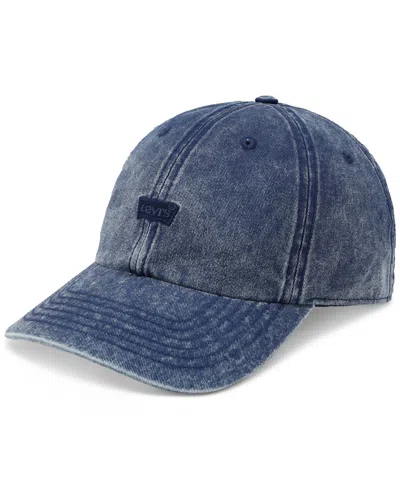 LEVI'S MEN'S SNOW WASHED BATWING LOGO BASEBALL HAT