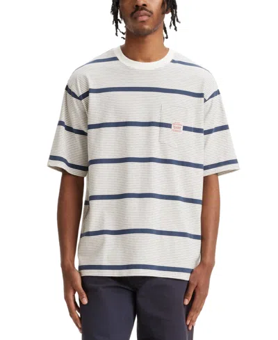 Levi's Men's Spellbound Crewneck Short Sleeve Striped T-shirt In Beam Strip