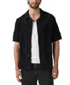 Levi's Men's Straight-fit Pointelle Crochet Button-down Camp Shirt In Gold