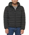 Levi's Stretch Hooded Puffer Jacket In Black