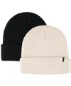 Levi's Men's Two Piece Beanie Set In Cream,black
