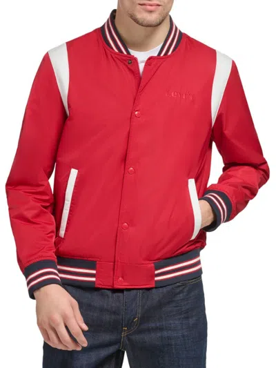 Levi's Men's Varsity Bomber Jacket In Red