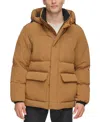 Levi's Men's Workwear Hooded Parka Jacket In Brown
