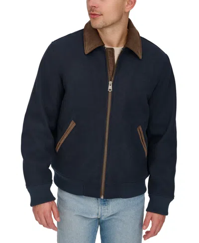 Levi's Men's Zip Corduroy-collar Jacket In Navy