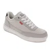 Levi's Mens Aden Genuine Suede And Canvas Lace Up Sneaker Shoe In Grey