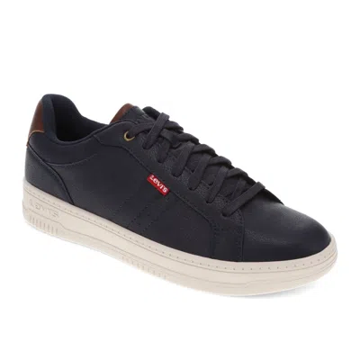 Levi's Mens Carson Synthetic Leather Casual Lace Up Sneaker Shoe In Blue