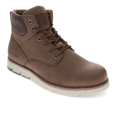 Levi's Mens Charles Sh Vegan Leather Lace Up Rugged Casual Boot In Brown