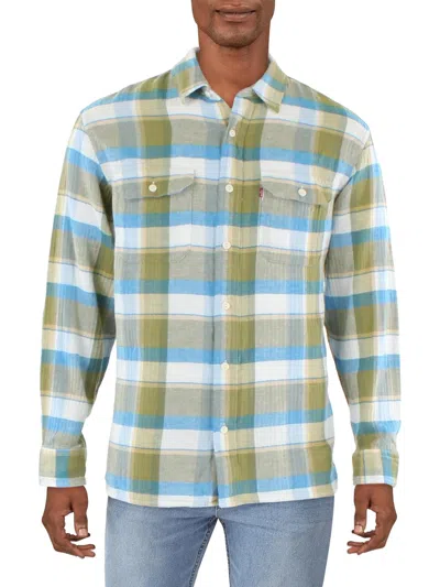 Levi's Mens Collared Paid Button-down Shirt In Multi