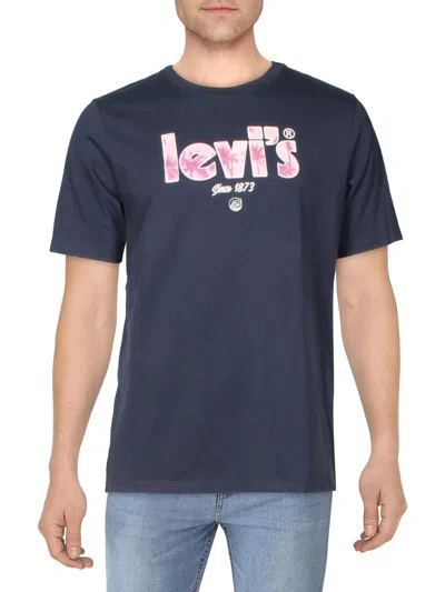 Levi's Mens Cotton Logo T-shirt In Blue