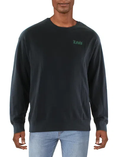 Levi's Mens Crewneck Long Sleeve Sweatshirt In Black