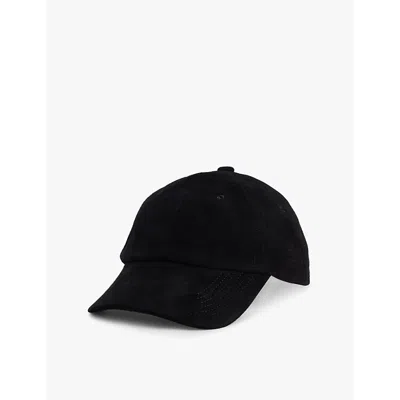 Levi's Mens  X Jjjjound Debossed-text Panelled Suede Cap Black