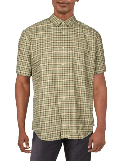 Levi's Mens Plaid Collared Button-down Shirt In Multi