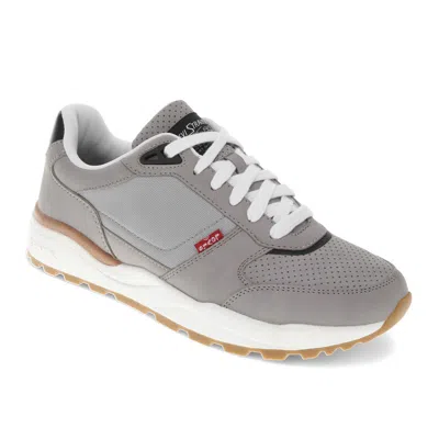 Levi's Mens Ultra Synthetic Leather Casual Lace Up Sneaker Shoe In Grey