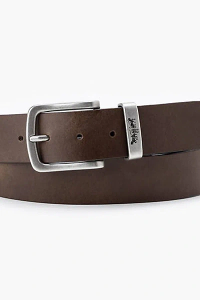 Levi's Metal Two Horse Keeper Belt In Brown