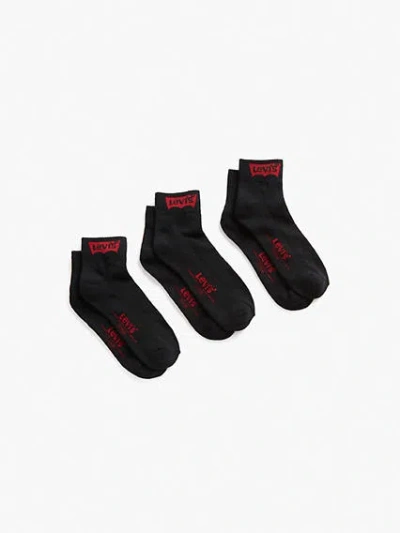 Levi's Mid Cut Socks (3-pack) In Black