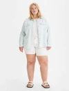 Levi's Mid Length Women's Shorts (plus Size) 22 In Chalk White