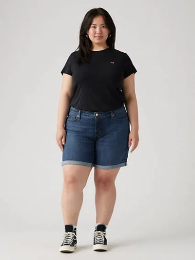 Levi's Mid Length Women's Shorts (plus Size) 26 In Stop The Confusion