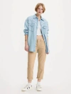 Levi's Mid Rise Boyfriend Women's Jeans 34x27 In Unbasic Khaki Twill