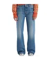 Levi's 501 Cropped Straight-leg High Rise Jeans In Blue