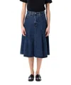 Levi's Pleated Midi Skirt In Blue