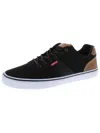 LEVI'S MILES MENS MIXED MEDIA LOW TOP SKATEBOARDING SHOES
