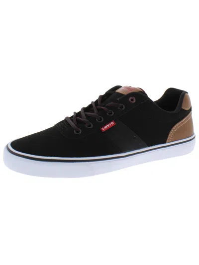 Levi's Miles Mens Mixed Media Low Top Skateboarding Shoes In Multi
