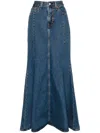 Levi's Mini Logo-tag Maxi Skirt In Blue