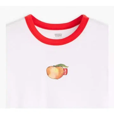 Levi's Mini Ringer Graphic Print T Shirt In White