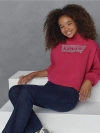 Levi's Mockneck Bubble Sleeve Crewneck Big Girls 7-16 Sweater L In Granita