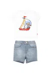 Levi's Multicolor Suit For Baby Boy With Bear In Multicolor