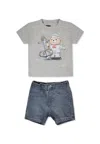 Levi's Multicolor Suit For Baby Boy With Bear In Multicolor