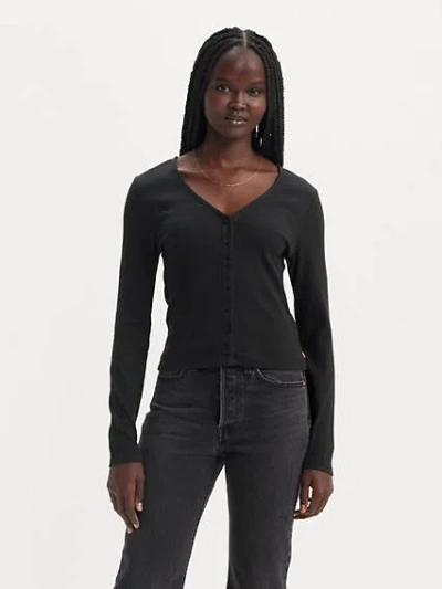 Levi's Muse Long Sleeve T-shirt In Caviar