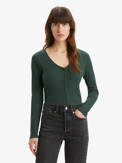 Levi's Muse Long Sleeve T-shirt In Python Green