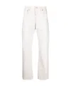 Levi's 501 Cotton Jeans In White With A Straight Leg In White