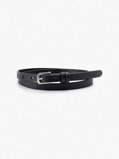 Levi's Narrow Leather Belt In Black